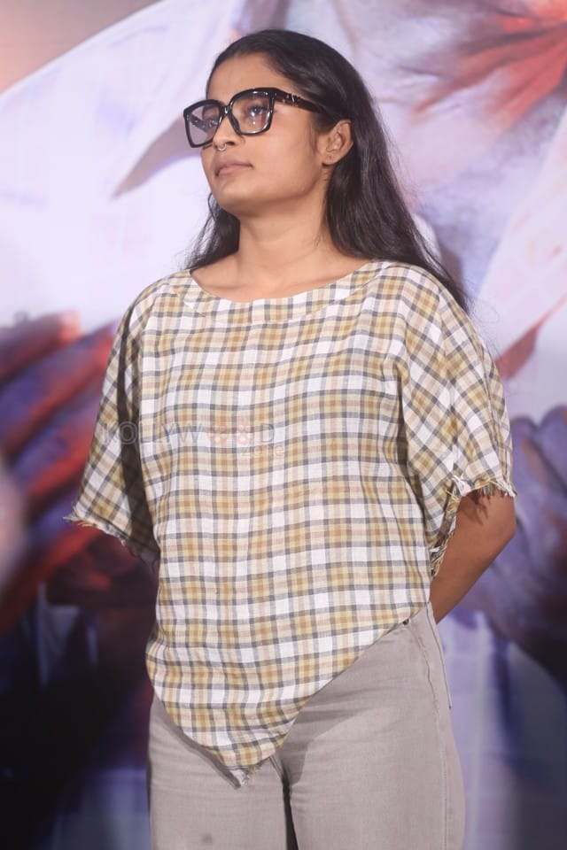 Actress Chaithra J Achar at at 3BHK Movie Success Meet Photos 03