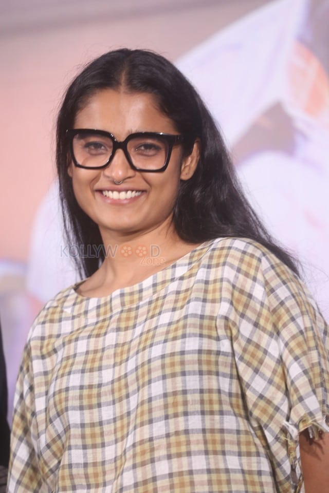 Actress Chaithra J Achar at at 3BHK Movie Success Meet Photos 06