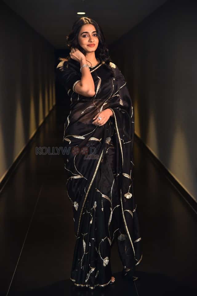 Actress Maanasa Choudhary at Aaryan Movie Pre Release Event Pictures 07