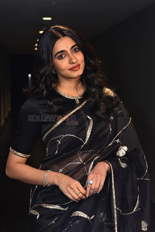 Actress Maanasa Choudhary at Aaryan Movie Pre Release Event Pictures 23