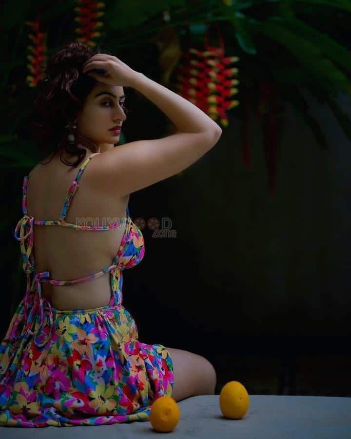 Poolside Megha Shukla in a Backless Side Boob Mini Dress Photos 02