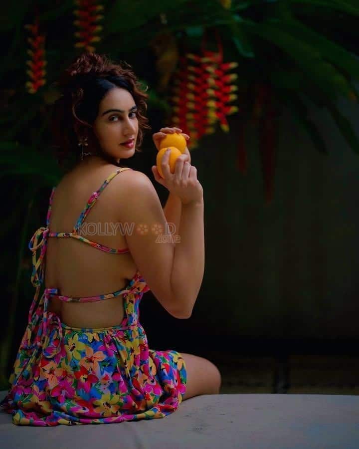 Poolside Megha Shukla in a Backless Side Boob Mini Dress Photos 03