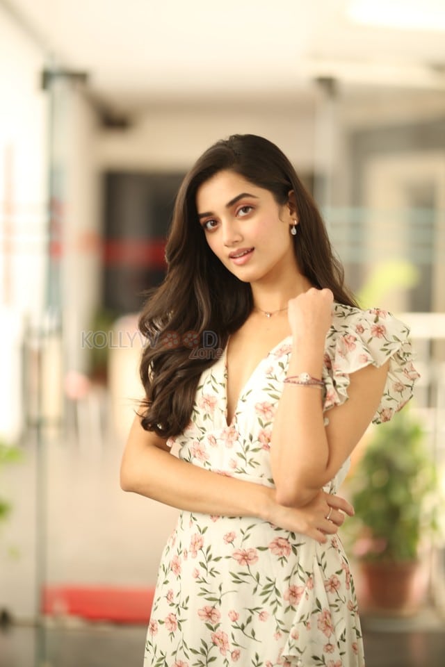 Heroine Bhagyashri Borse at Andhra King Taluka Interview Pictures 28