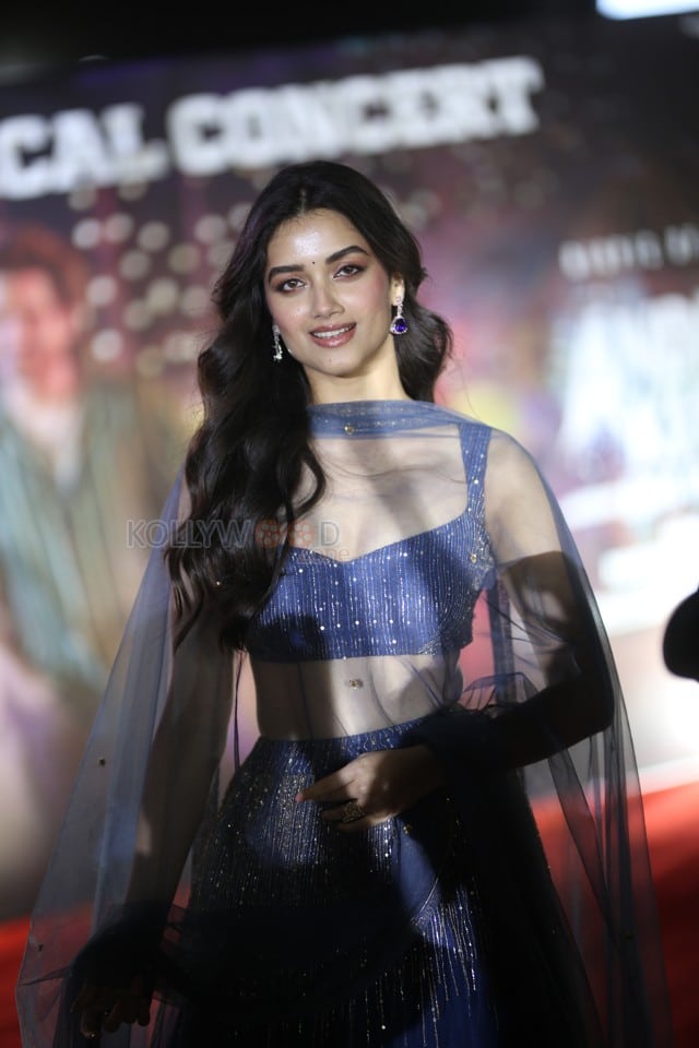 Heroine Bhagyashri Borse at Andhra King Taluka Pre Release Event Pictures 15