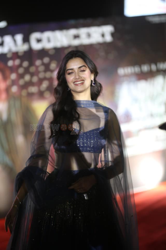 Heroine Bhagyashri Borse at Andhra King Taluka Pre Release Event Pictures 16