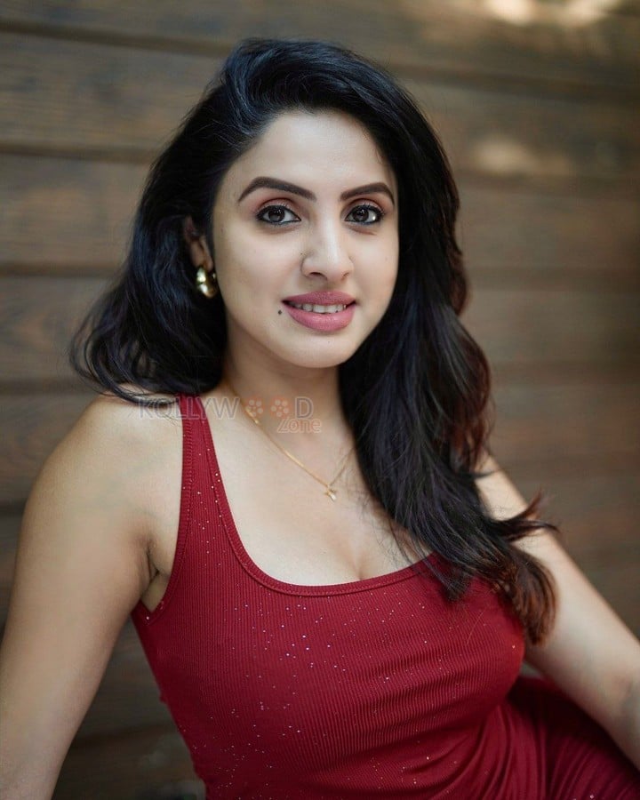 Extra Ordinary Man Actress Priyanka Kholgade in a Red Bodyon Dress Pictures 01