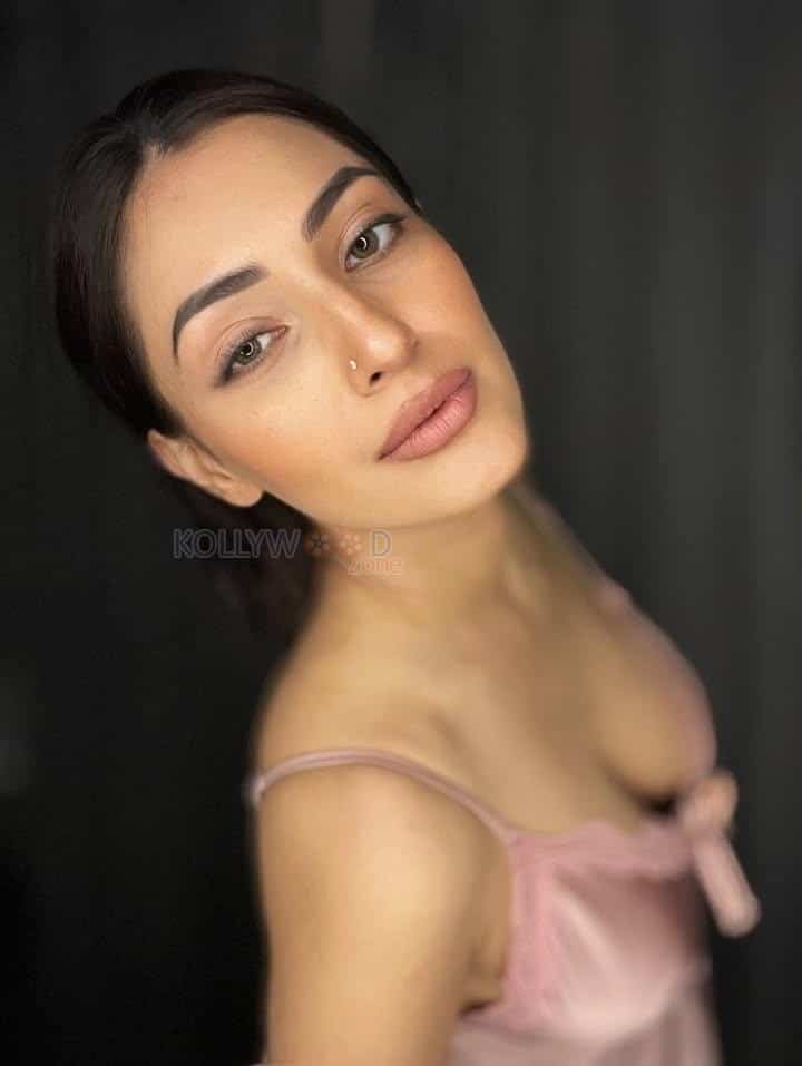 Hot Shivangi Verma in a Pink Satin Night Dress Pictures 02