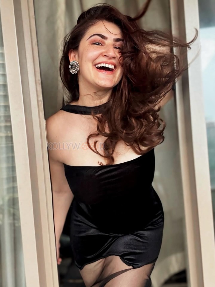 Yeh Saali Aashiqui Actress Shivaleeka Oberoi in a Black Off Shoulder Mini Dress Photos 01