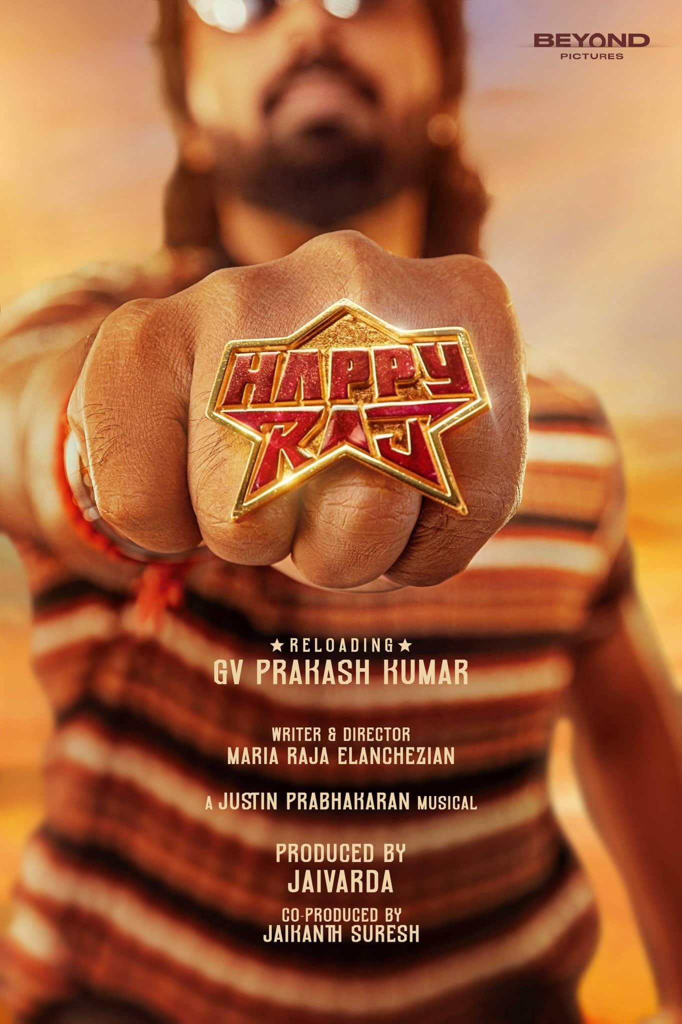 G V Prakash Kumar’s Next Project Gets An Interesting Title! 1 Happy Raj First Look Poster