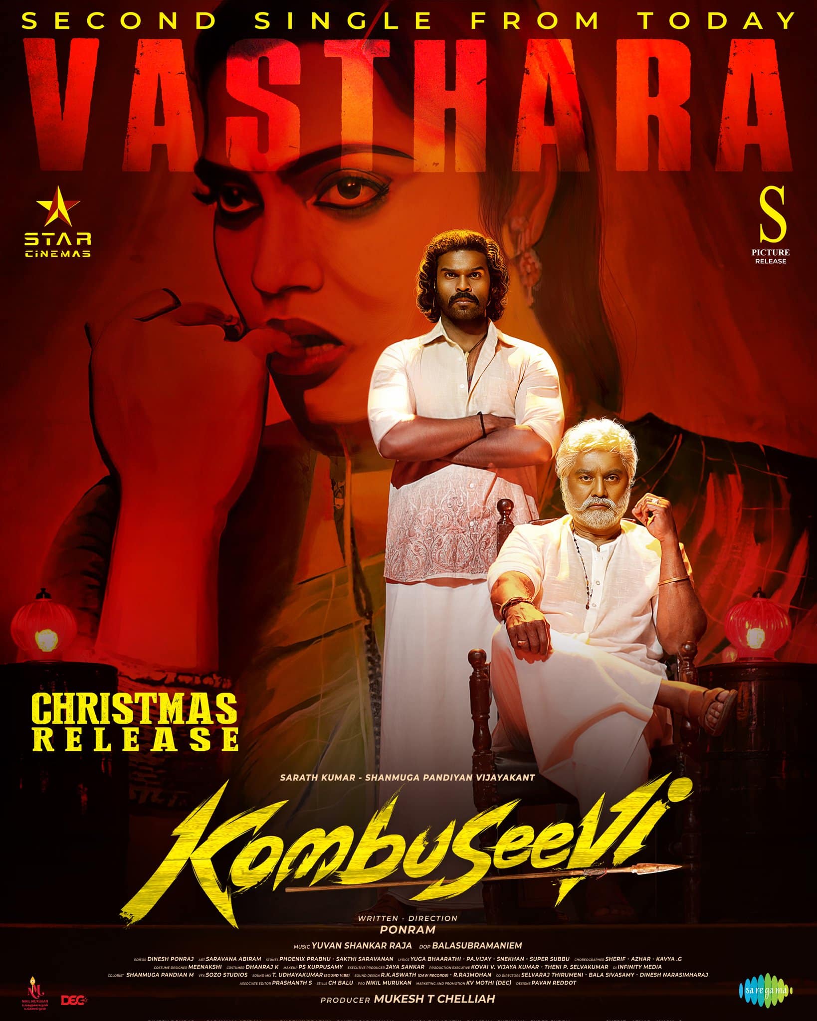 Peppy Number ‘Vasthara’ From Shanmuga Pandian’s Kombuseevi Is Out! 1 Kombuseevi Vasthara Song Poster
