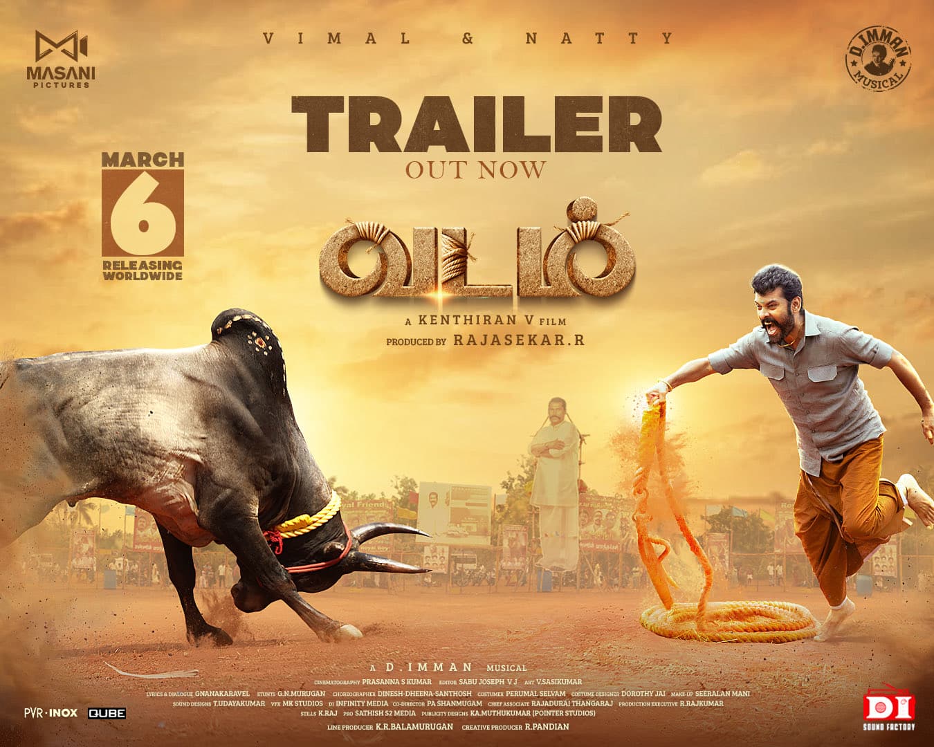 Vemal’s ‘Vadam’ Trailer: A Bloody Rural Drama Centered On Vada Manjuvirattu!