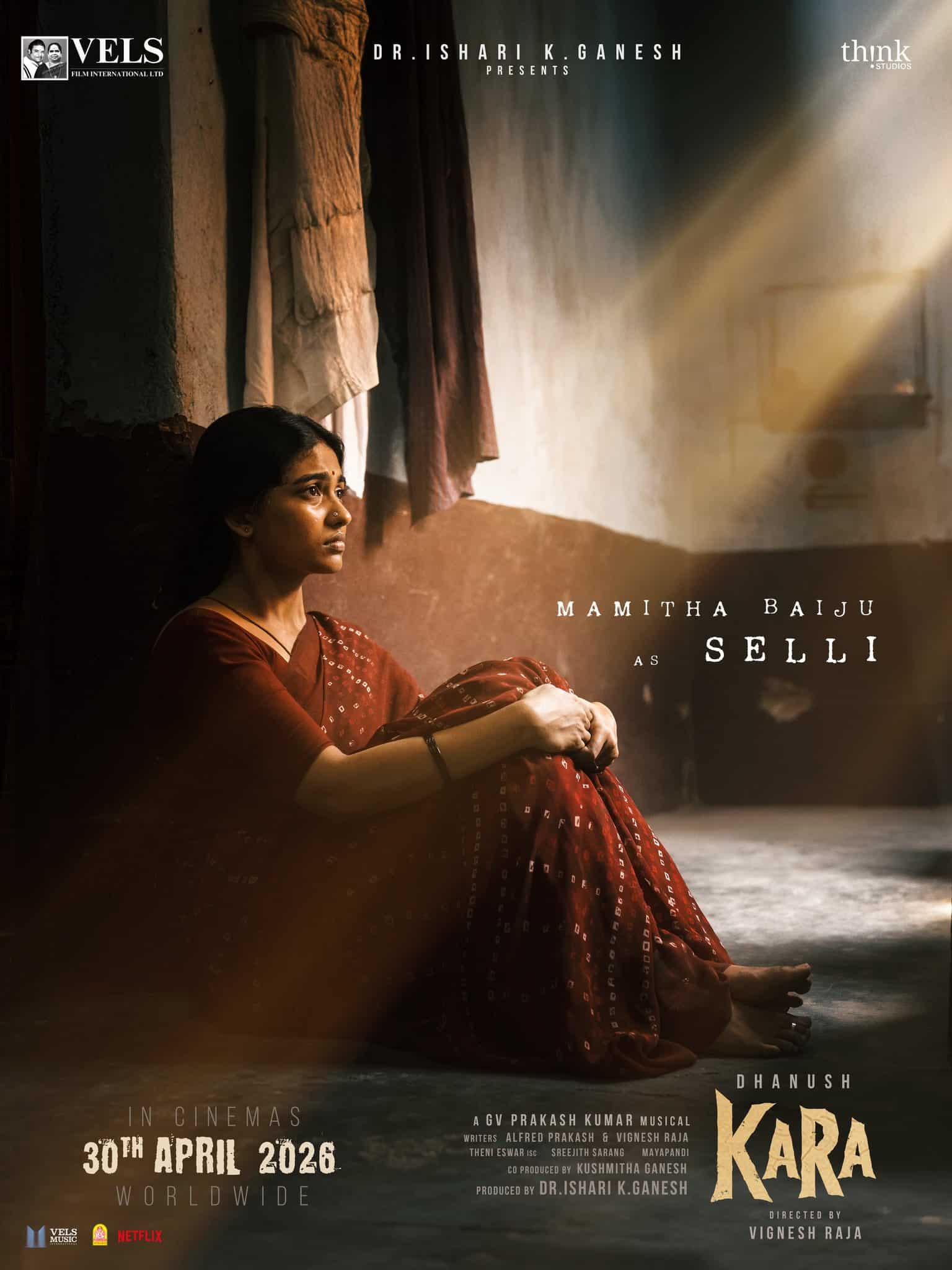 Mamitha Baiju Plays ‘Selli’ in Dhanush’s Kara! 1 Mamitha Baiju Selli Kara Poster