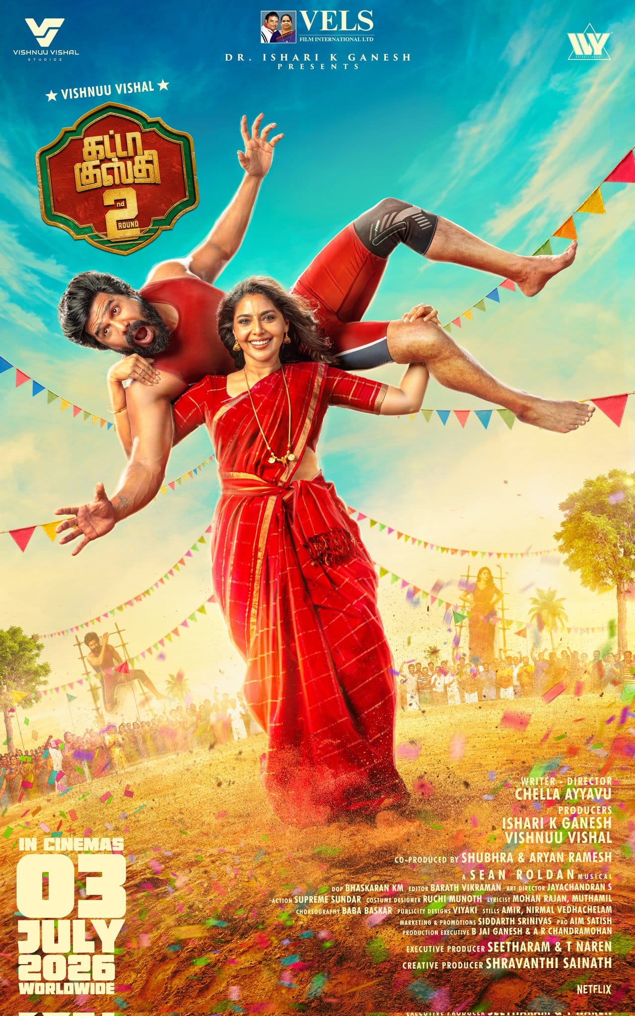 Vishnu Vishal’s Gatta Kusthi 2 Secures A Date For Release! 1 Gatta Kusthi 2 Release Poster