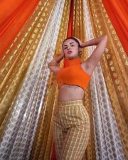 Bombshell Avneet Kaur in a Stylish Orange Sleeveless Crop Top with a High Waist Pants Photos 01 Bombshell Avneet Kaur in a Stylish Orange Sleeveless Crop Top with a High Waist Pants Photos 01