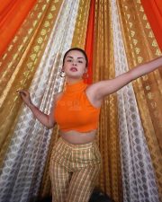 Bombshell Avneet Kaur in a Stylish Orange Sleeveless Crop Top with a High Waist Pants Photos 03 Bombshell Avneet Kaur in a Stylish Orange Sleeveless Crop Top with a High Waist Pants Photos 03