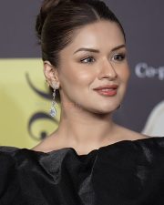 Charming Actress Avneet Kaur in a Black Silk Off Shoulder Gown Photos 02