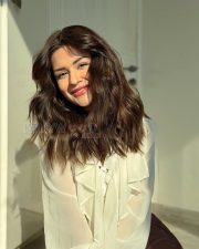 Elegant Actress Avneet Kaur in a White Ruffled Jabot Blouse and Dark Pants Photos 02 Elegant Actress Avneet Kaur in a White Ruffled Jabot Blouse and Dark Pants Photos 02