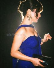 Glamorous Actress Avneet Kaur in a Royal Blue Strapless Sequin Bustier Gown Photos 02