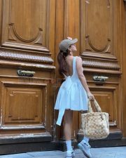 Gorgeous Diva Avneet Kaur in a White Backless and Sleeveless Corset Mini Dress Photos 05 Gorgeous Diva Avneet Kaur in a White Backless and Sleeveless Corset Mini Dress Photos 05