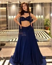 Hot Avneet Kaur in a Navy Blue Lehenga showing Navel and Cleavage Photos 05