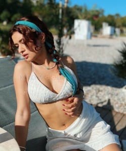 Hot Avneet Kaur in a White Bikini Photoshoot Stills 01