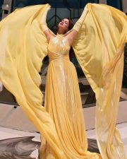 Love in Vietnam Actress Avneet Kaur in a Yellow Slit Gown Photos 03 Love in Vietnam Actress Avneet Kaur in a Yellow Slit Gown Photos 03