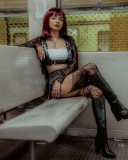 Party Till I Die Actress Avneet Kaur in a White Tube Top with a Black Lace Shrug and Black Mini Skirt Photos 01