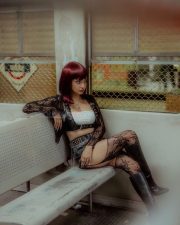 Party Till I Die Actress Avneet Kaur in a White Tube Top with a Black Lace Shrug and Black Mini Skirt Photos 02