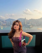 Radiant Actress Avneet Kaur in a Denim Corset Jumpsuit Photos 01