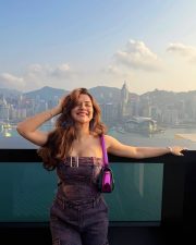 Radiant Actress Avneet Kaur in a Denim Corset Jumpsuit Photos 02