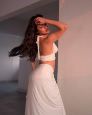 Sensual Actress Avneet Kaur in a White Halter Crop Top Photos 10