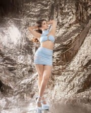 Sexy Avneet Kaur in a Sky Blue Two Piece Coord Set Photos 06