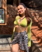 Super Hot Avneet Kaur in a Long Sleeved Olive Green Bralette with a Mini Skirt Photos 04 Super Hot Avneet Kaur in a Long Sleeved Olive Green Bralette with a Mini Skirt Photos 04