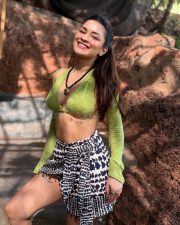 Super Hot Avneet Kaur in a Long Sleeved Olive Green Bralette with a Mini Skirt Photos 06 Super Hot Avneet Kaur in a Long Sleeved Olive Green Bralette with a Mini Skirt Photos 06