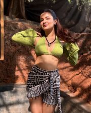 Super Hot Avneet Kaur in a Long Sleeved Olive Green Bralette with a Mini Skirt Photos 07 Super Hot Avneet Kaur in a Long Sleeved Olive Green Bralette with a Mini Skirt Photos 07