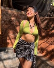 Super Hot Avneet Kaur in a Long Sleeved Olive Green Bralette with a Mini Skirt Photos 08 Super Hot Avneet Kaur in a Long Sleeved Olive Green Bralette with a Mini Skirt Photos 08