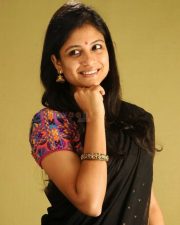 Actress Aditi Balan Black Saree Pictures