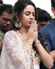 Actress Aishwarya Dutta At A Movie Pooja Pictures