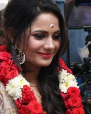 Actress Aishwarya Dutta At A Movie Pooja Pictures