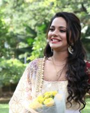 Actress Aishwarya Dutta At A Movie Pooja Pictures