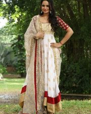 Actress Aishwarya Dutta At A Movie Pooja Pictures