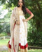 Actress Aishwarya Dutta At A Movie Pooja Pictures