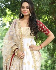 Actress Aishwarya Dutta At A Movie Pooja Pictures