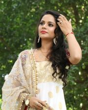 Actress Aishwarya Dutta At A Movie Pooja Pictures