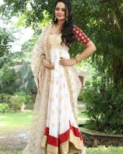 Actress Aishwarya Dutta At A Movie Pooja Pictures