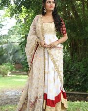 Actress Aishwarya Dutta At A Movie Pooja Pictures