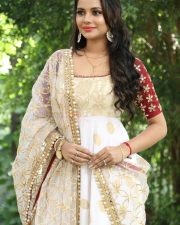 Actress Aishwarya Dutta At A Movie Pooja Pictures