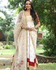 Actress Aishwarya Dutta At A Movie Pooja Pictures