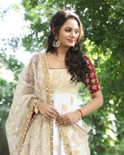 Actress Aishwarya Dutta At A Movie Pooja Pictures