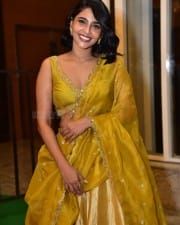 Actress Aishwarya Lekshmi at King of Kotha Pre Release Event Photos 13